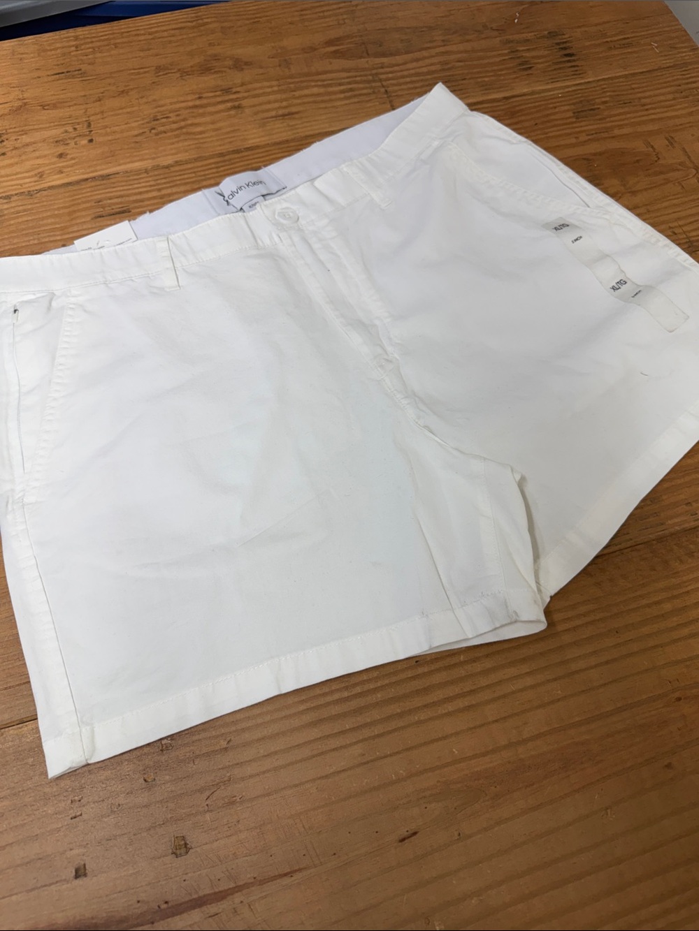 Calvin Klein White Cotton Shorts